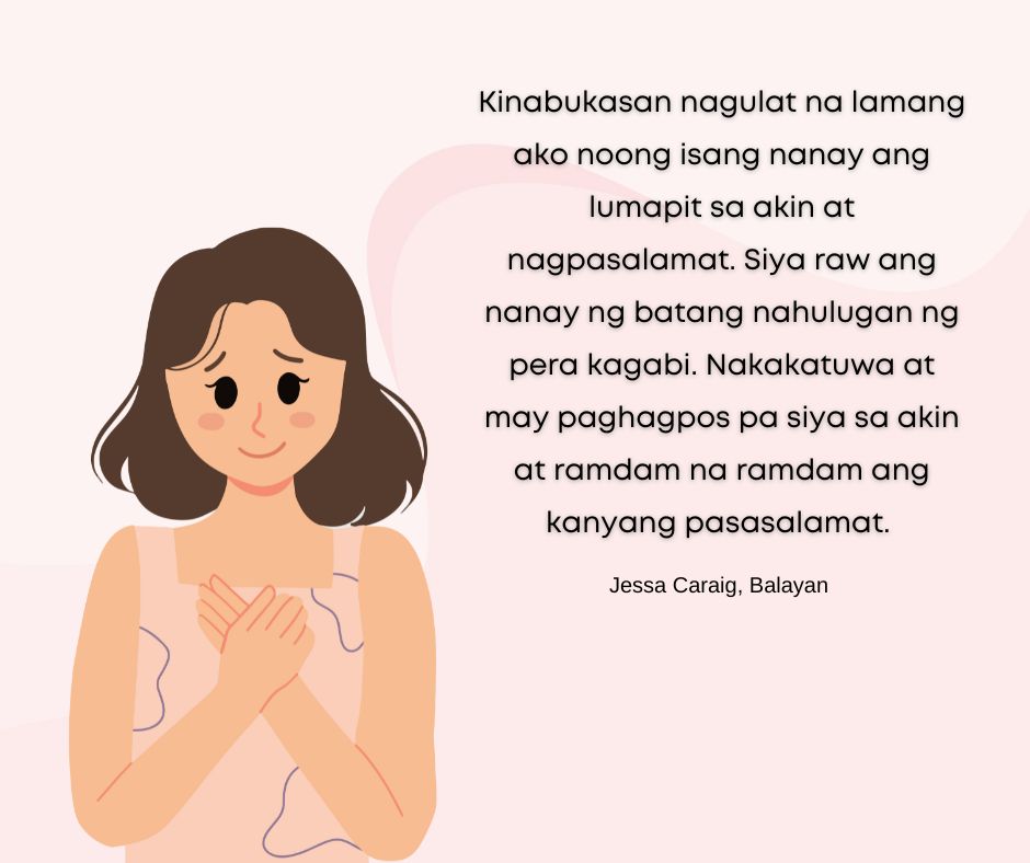 Nagpasalamat ang Nanay